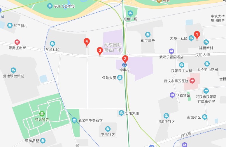 汉阳钟家村地图
